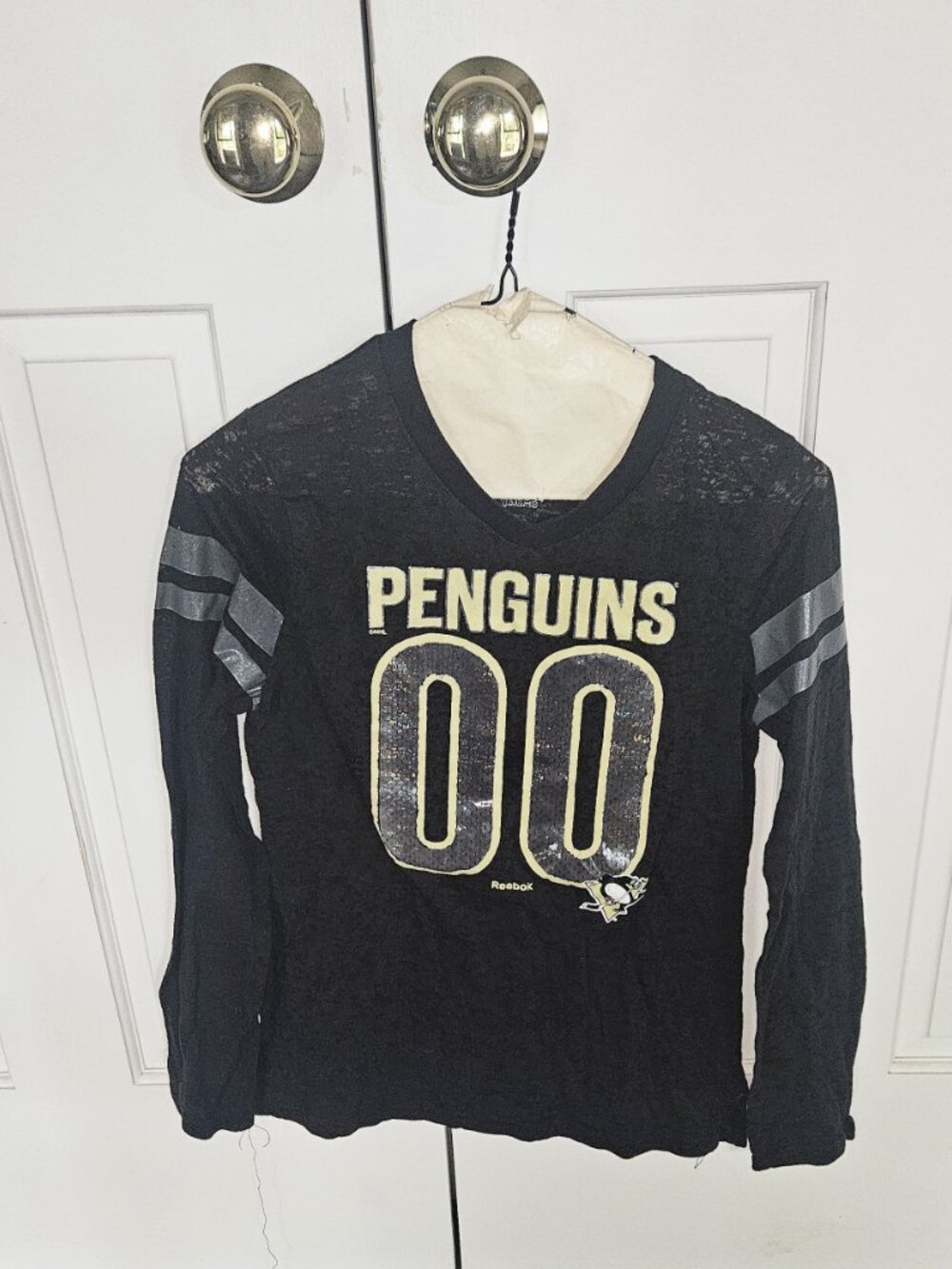 Reebok Penguins Hockey Top - Girls XL